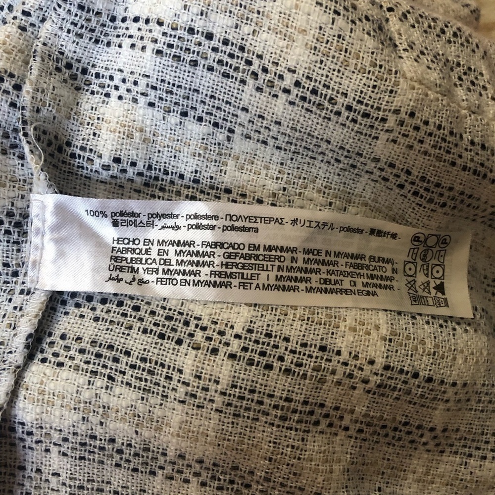 ZARA Textured Cropped Plaid Tweed Shacket with Chest Pockets Size XS - Picture 8 of 10